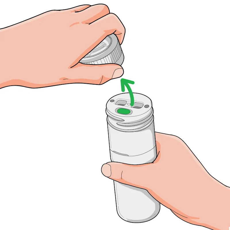 Remove the top cap.